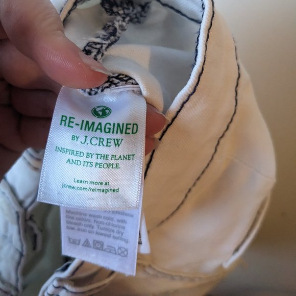 J. Crew White Denim Button Up Jean Pencil Midi Skirt Size 28 - Picture 9 of 9